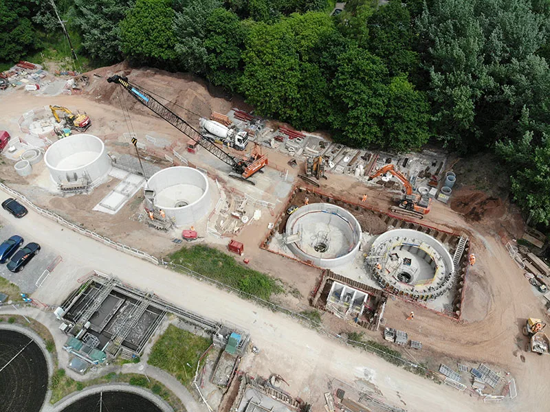 Audlem - New Tank Cluster Aerial Shot