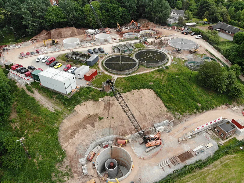 Audlem - Elevated view of the whole site