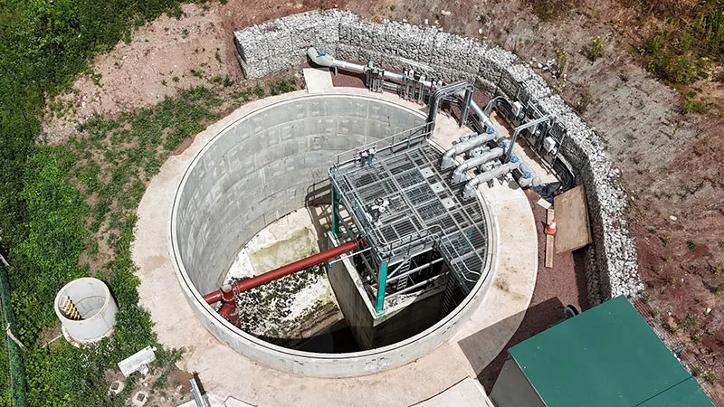 Audlem - completed storm shaft closeup
